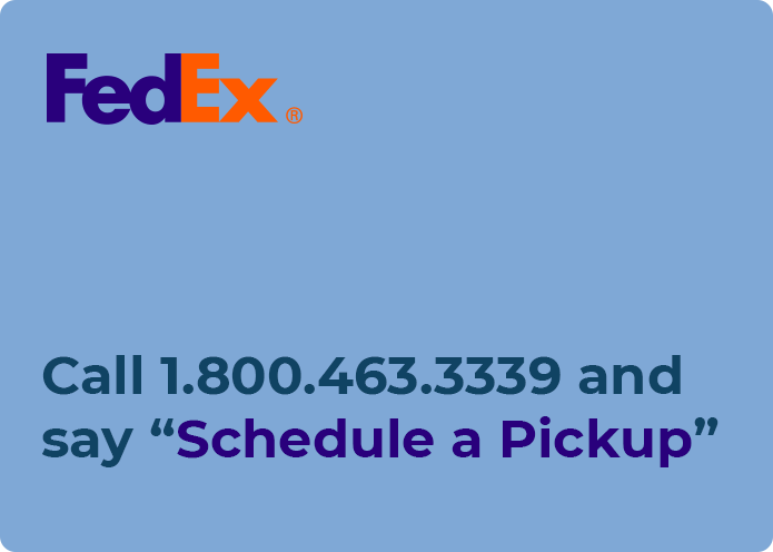 fedex express pickup phone number